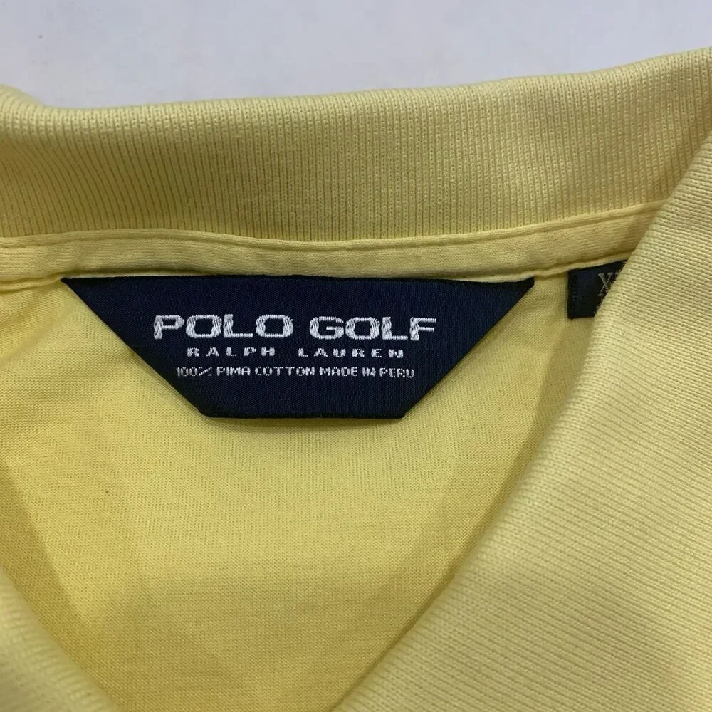 Polo Golf Ralph Lauren Preppy Classic Mens XL Tiburon Naples Logo Pima Cotton